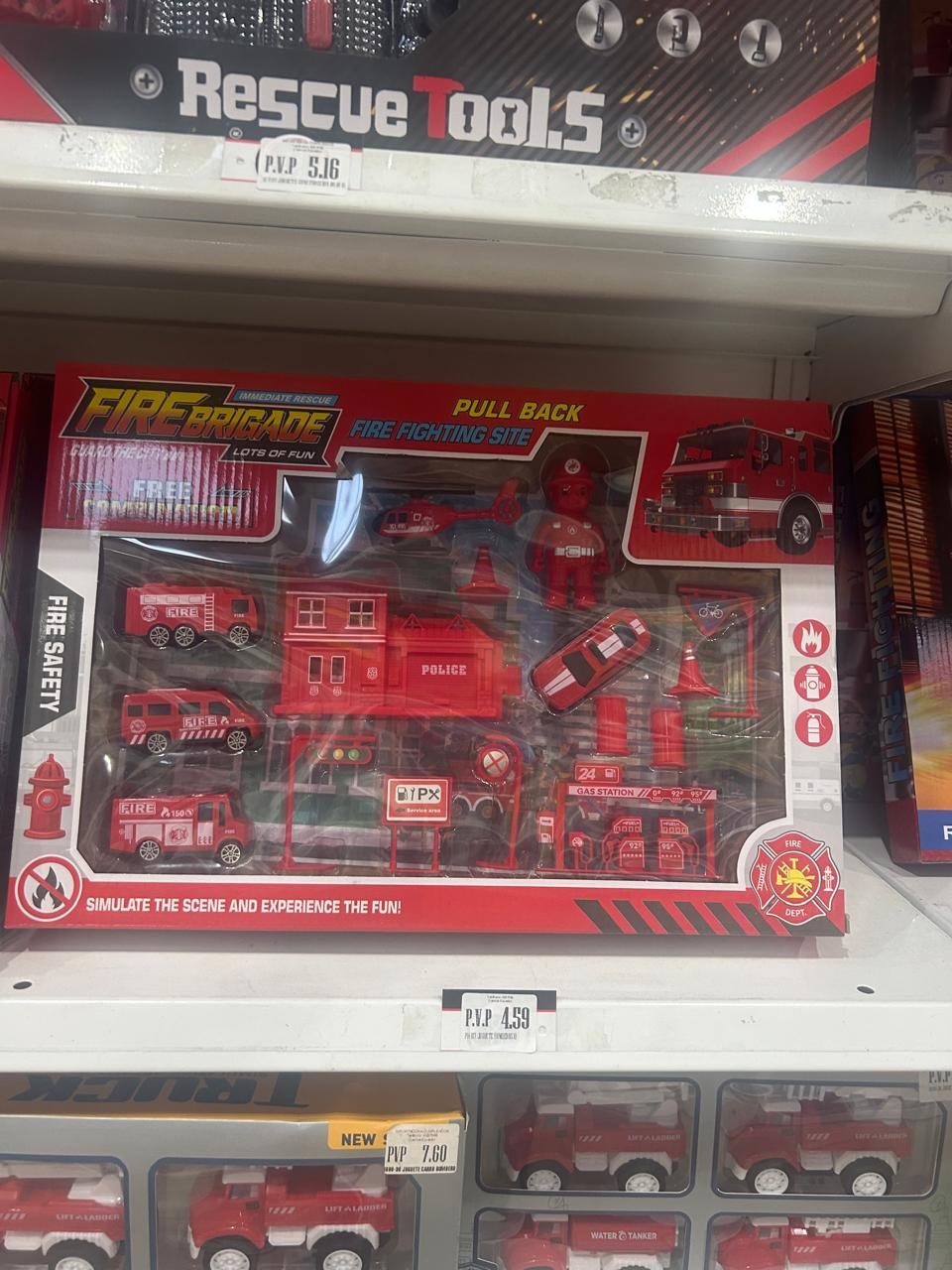 Fire brigade and rescue play sets for children