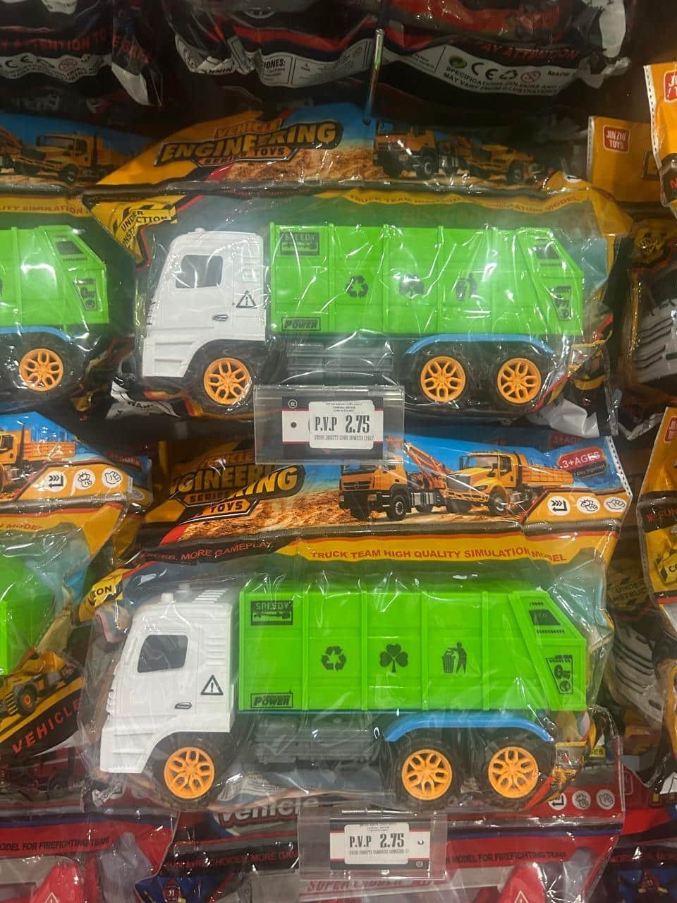 Toy engineering and green recycling trucks collected for Ecuador mission